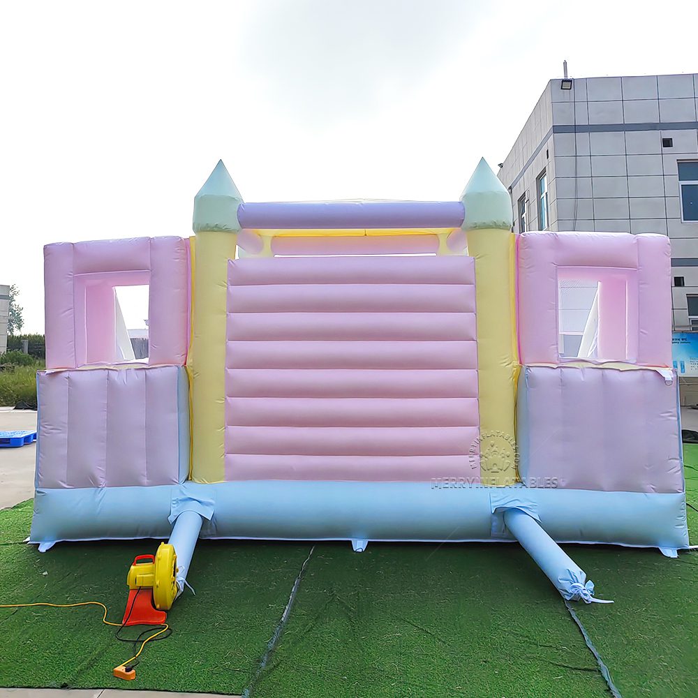 马卡龙双滑梯6x5-Pastel-Inflatable-slide-combo-pool-double-lane-5