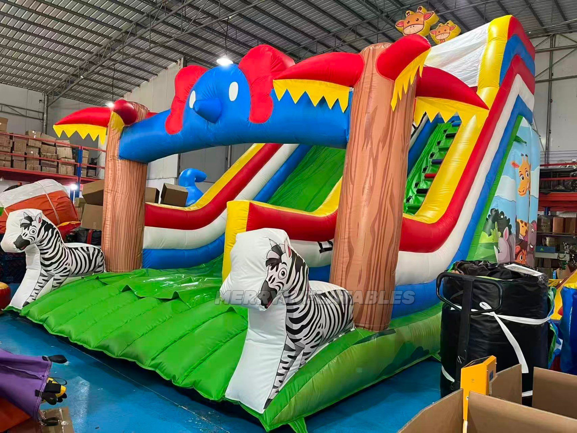 zoo theme bouncy castle 1