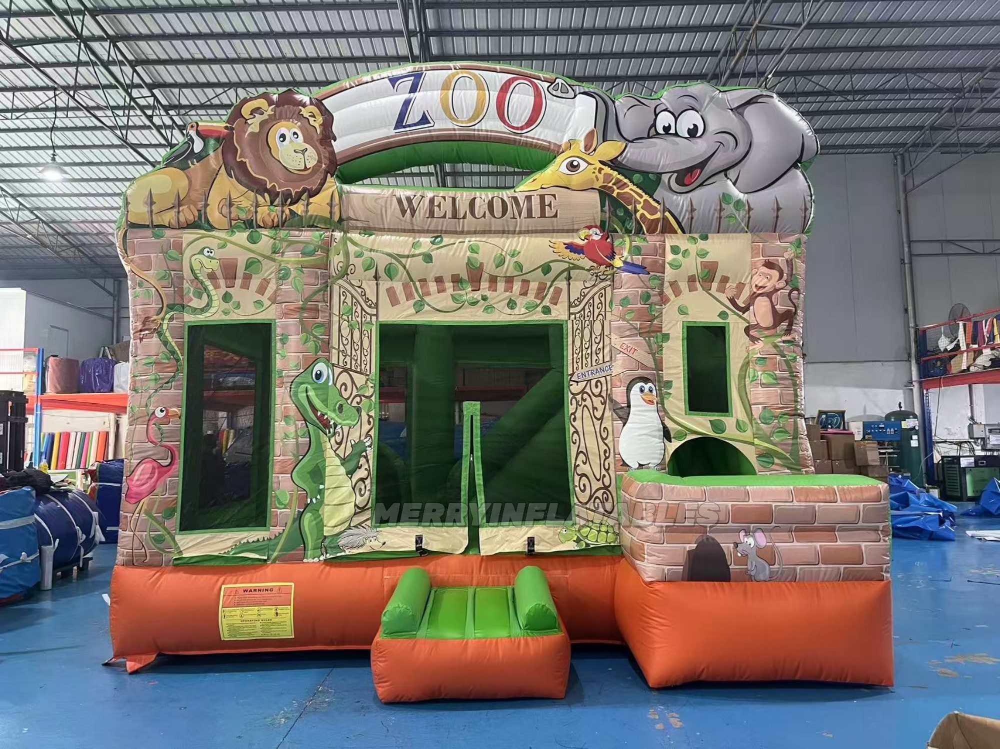 zoo theme bouncy castle 2