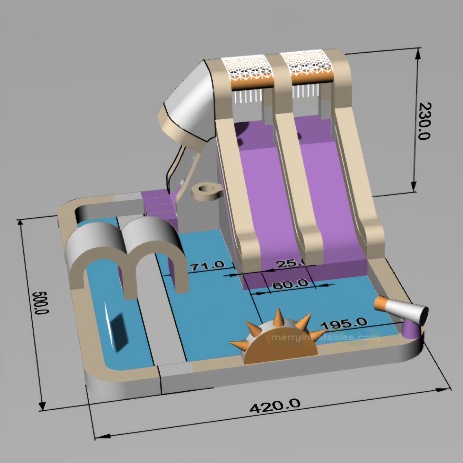 splash pool size